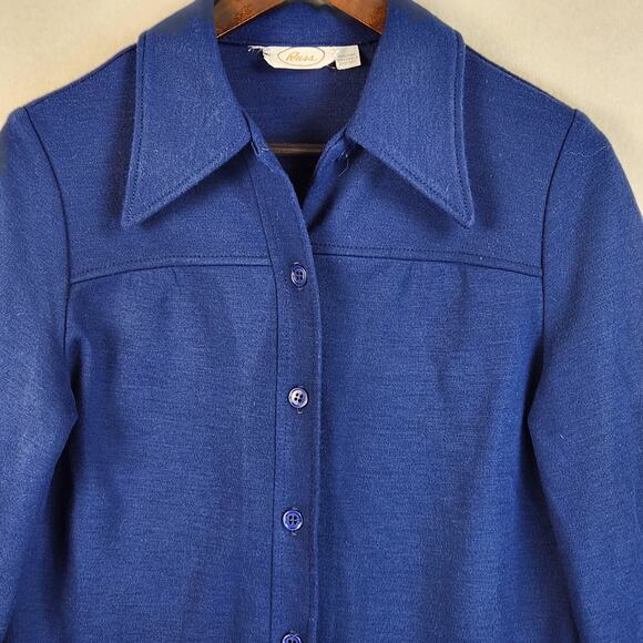 Vintage Russ Merino Wool Caridgan with Patch Pockets Pointed Collar Woman’s SZ L - Picture 5 of 13